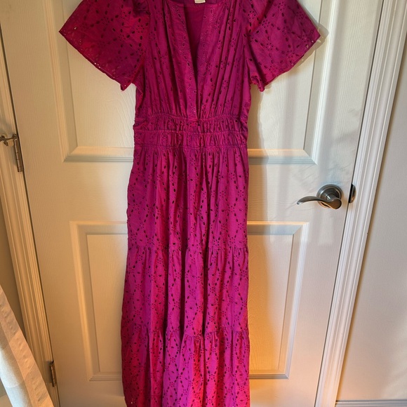 NWOT Anthropologie Maeve The Somerset Eyelet Maxi Dress XSmall - Picture 4 of 7